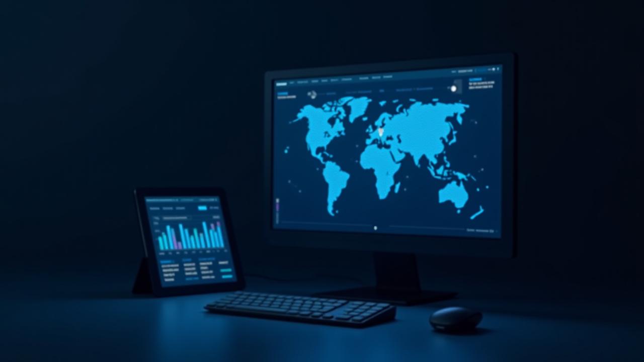 AI Logistics Dashboard Mockup showing real-time freight tracking and analytics